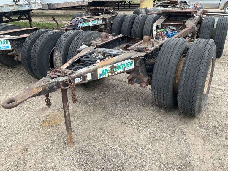 Single Axle Semi Trailer Converter Dolly “NO 5TH WHEEL PLATE” 22.5 Tires. H