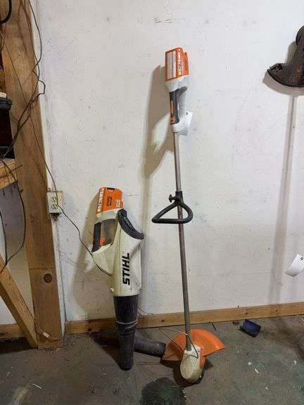 Cordless Stihl FSA 85 Weed Whip and BFA 85 Leaf Blower with (1) 36V Battery