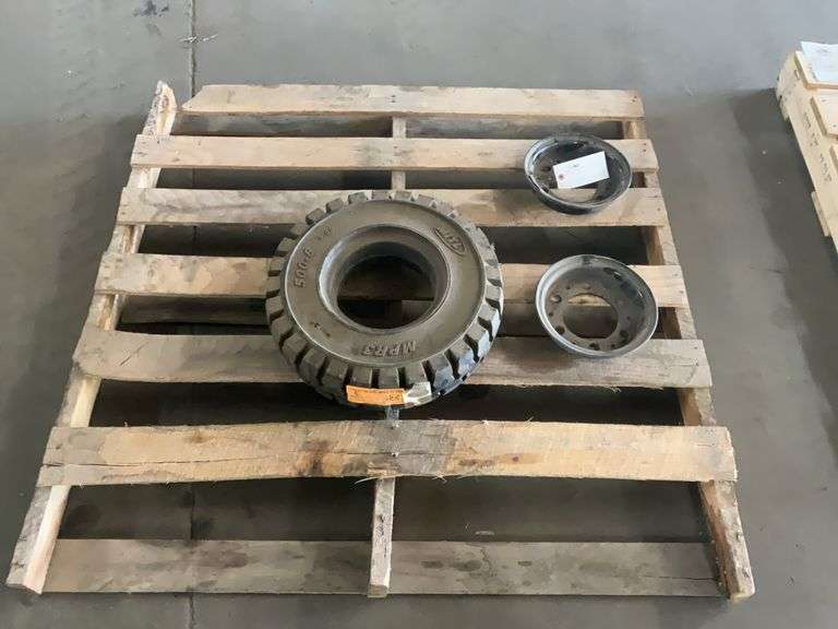 New With Tag MTL 500-8 Fork Lift Tire,(2) Cat Fork Lift 6 Bolt Rims