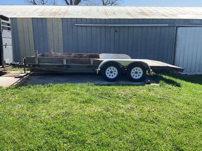 2005 PJ Bumper Pull Trailer 18’x83” Tandem Axle Ramps Good Tires Good Floor