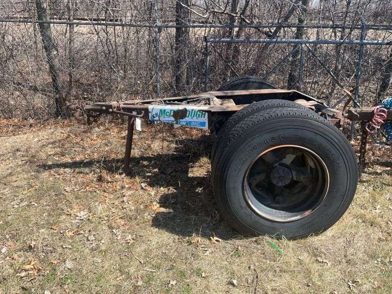 Pull Type Single Axle Semi Trailer Converter Dolly “NO 5th Wheel Plate 22.5