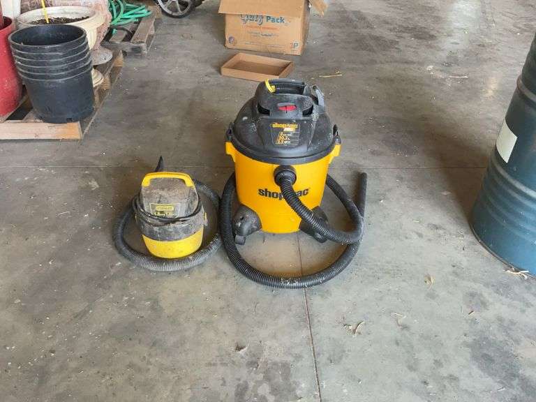 Large and small shop vac