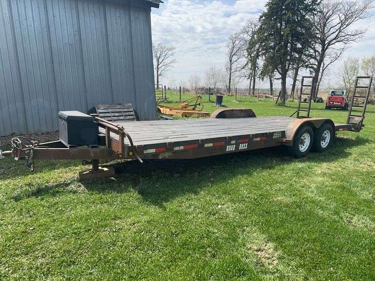 2003 Road Boss Trailer, 83"x26', Tandem, 7000lb Axels, Rampls, Bumper Hitch