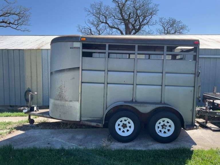 2003 S/S 12’x72” Bumper Pull Livestock Trailer Tandem Axle Rear Sliding Doo