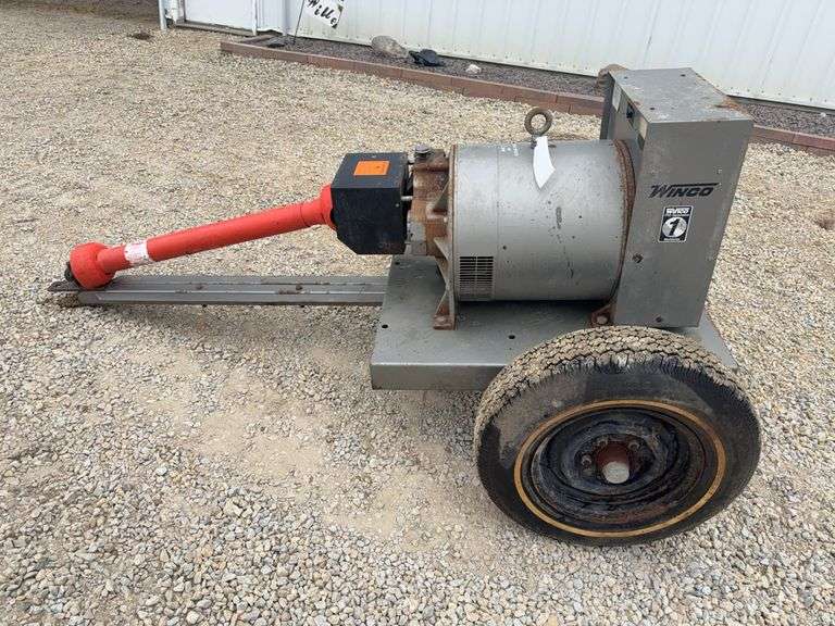 Winco Model 35PTOC-3/8 PTO Generator On Transport, 540 PTO, 35,000 Watt, 12