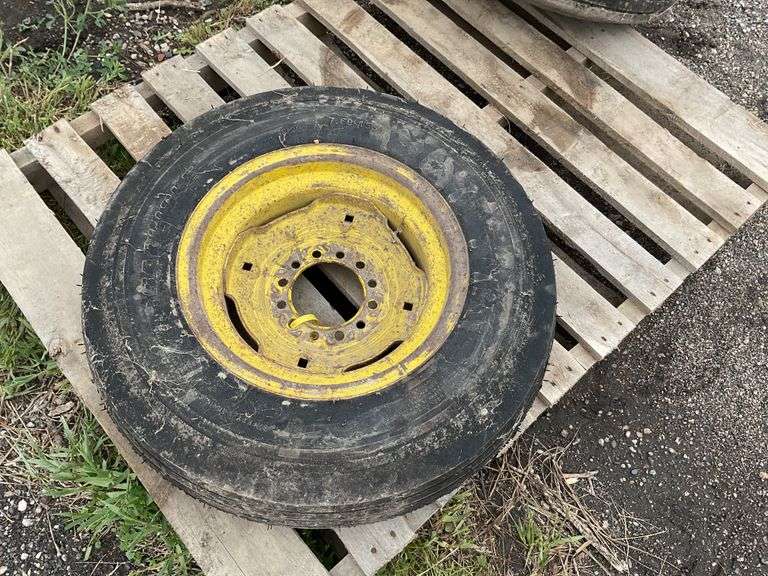 (1) Implement tire, 6 bolt rim, 7.6-15SL, brand new