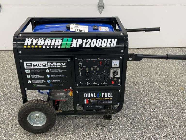 Duro Max Model XP 12000 EH Dual Fuel Hybrid Elite Generator Electric Start 