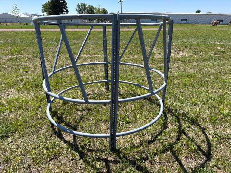 Round bale feeder, measures approximately 6 feet across