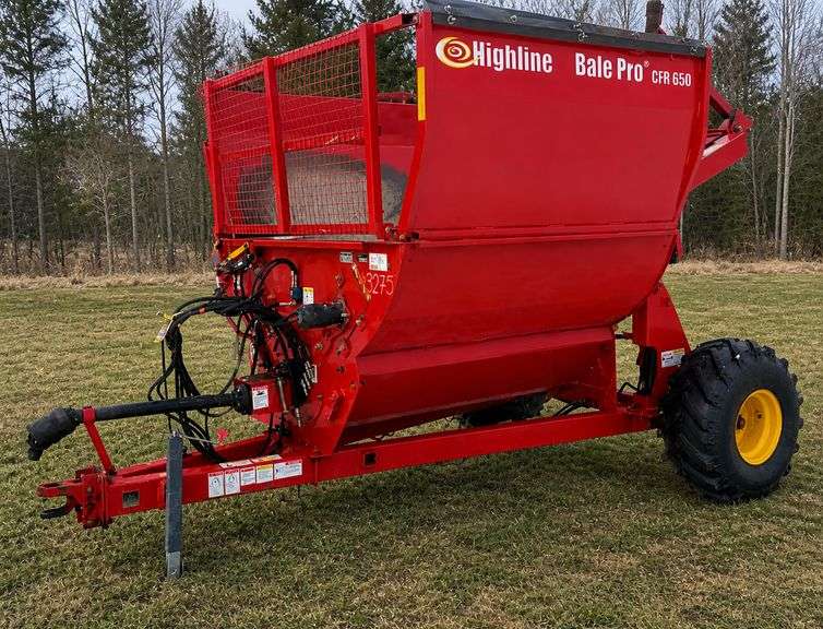 Highline CFR650 bale processor, right hand discharge, rear loading, 1000 PT