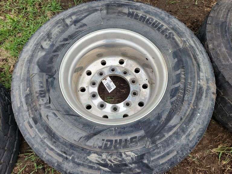 425/65/R22.5 Tires on 10 Bolt Aluminum Rims - Hamilton-Maring Auction Group