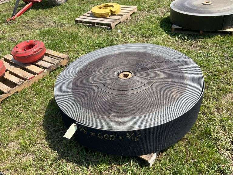 1 Roll Continuous belting, brand new; 5/16 thick x 11 1/8 wide, 600' long