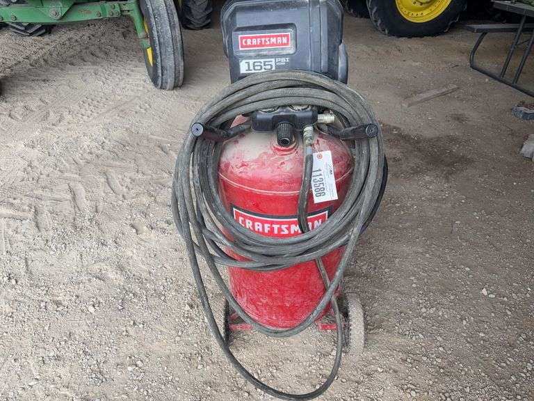 Craftsman 165PSI, 33 Gallon Upright Air Compressor, 120V, With Hose, Works