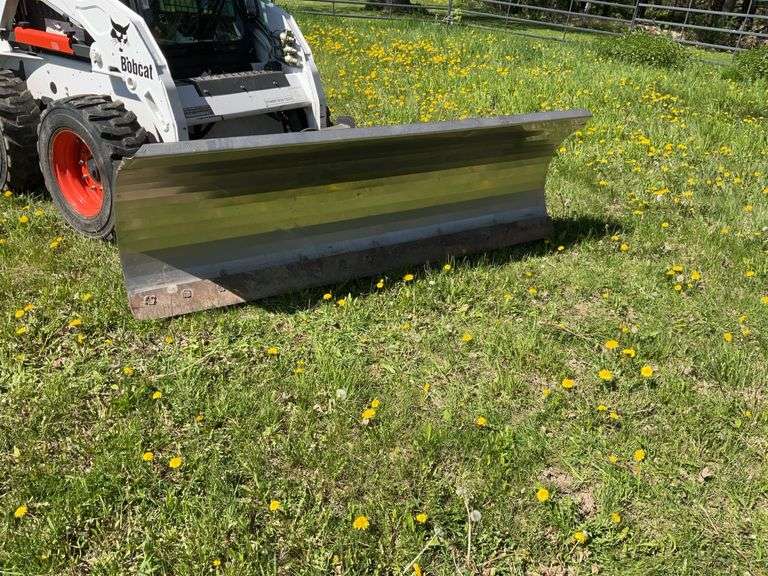 Berlon 8' Snow Plow Blade, Skid Mount, Power Angle,