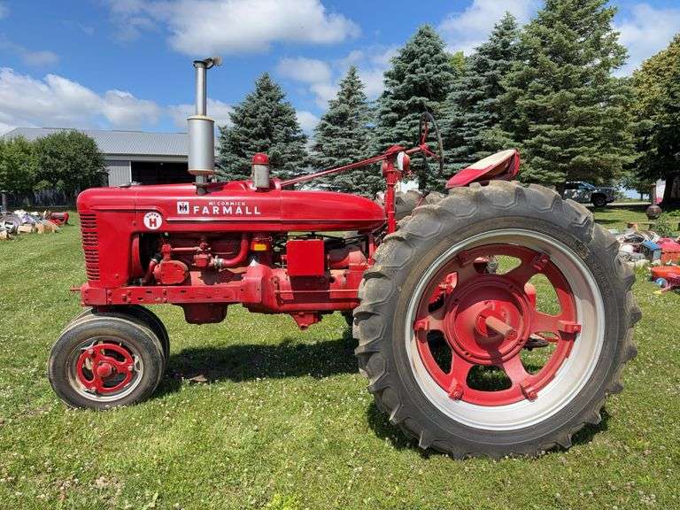 1953 Farmall Super H, Restored, NF Belt Pulley, 12-4-38 Tires, Drawbar, Ser