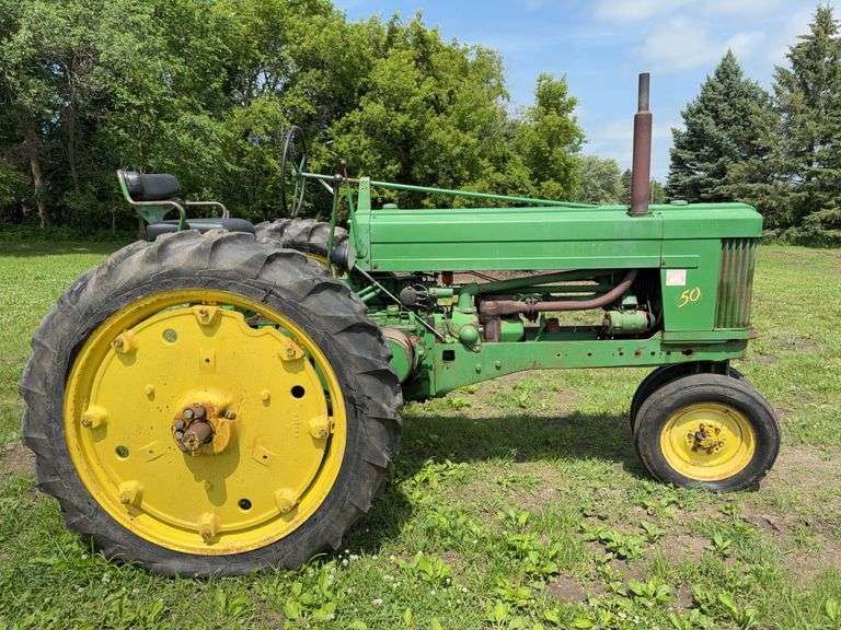 1956 John Deere Model 50 Tractor, NF, Single Remote, Power Trol, Gas, Rock 