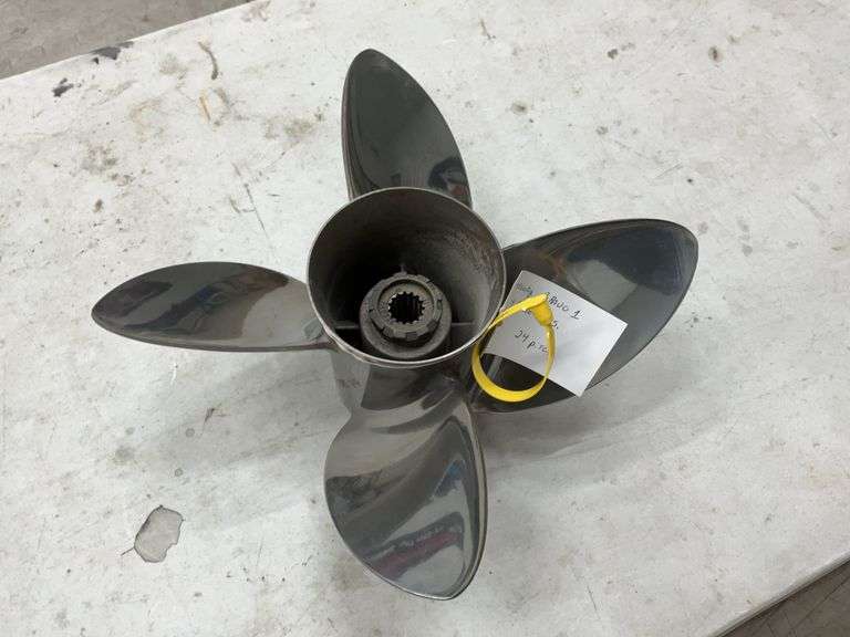 Mercury Bravo 1 4 blade stainless steel 24 pitch prop