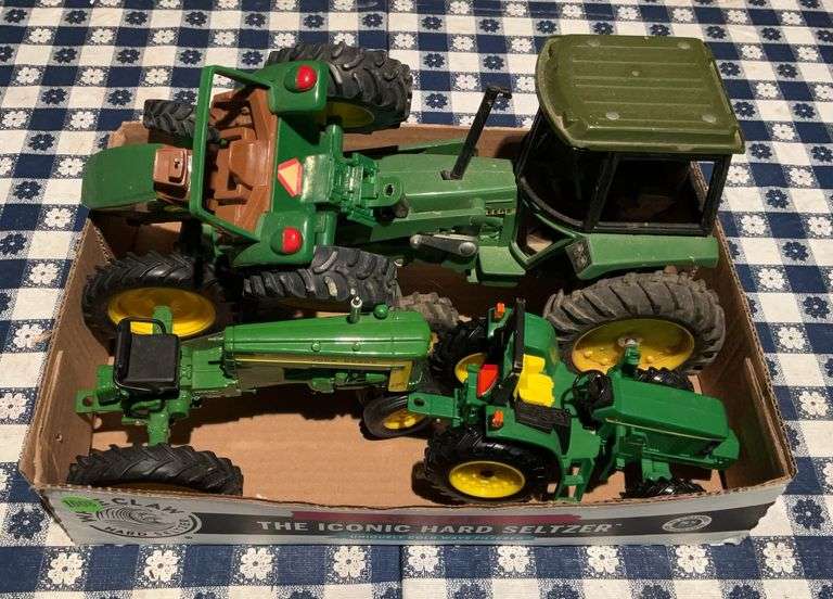 (4) Scale Model John Deere Tractors - Various Scales