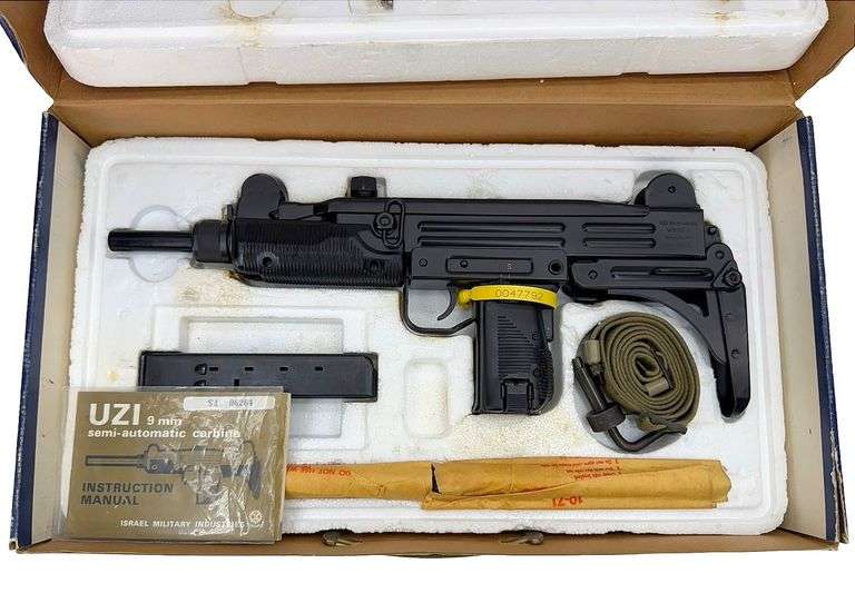 "Pre Ban" IMI Israel UZI A Semi Auto Rifle, SN: SA06264, 9mm, 25 Round Mag, Extra Barrel, Tan Sling, Original Box and Packaging, Original Manual,