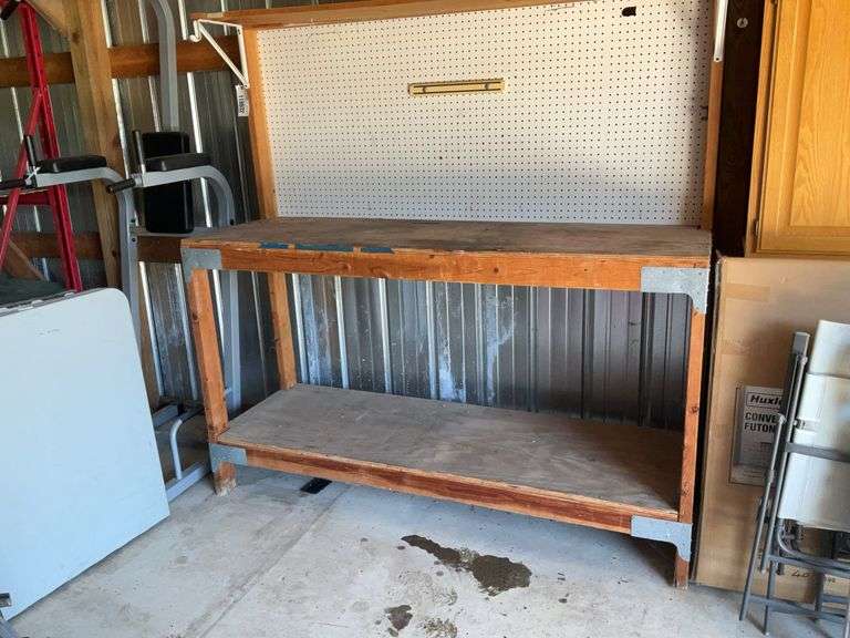 Wooden Workbench 74”x24”x72”
