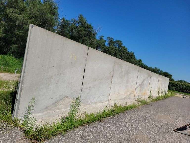 (8) Freestanding L- Foot, Outside Wall, Cement Bunker Panels - Total Length
