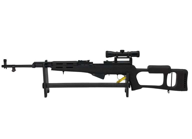 Norinco SKS RUS Semi Auto Rifle, 7.62, SN: WH197SHN, 4x25 Scope, Padded Stock, Comes with Wooden Replacement Stock and Top Parts