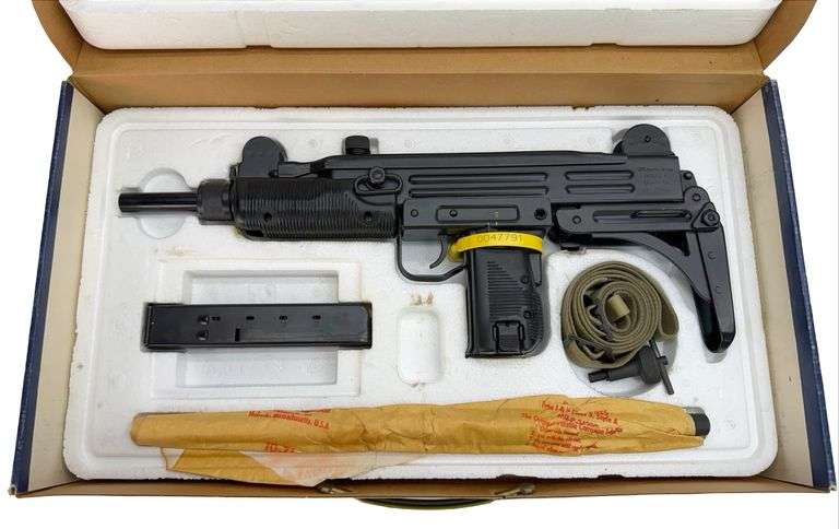 "Pre Ban" IMI Israel UZI A Semi Auto Rifle, SN: SA05964, 9mm, 25 Round Mag, Extra Barrel, Tan Sling, Original Box and Packaging