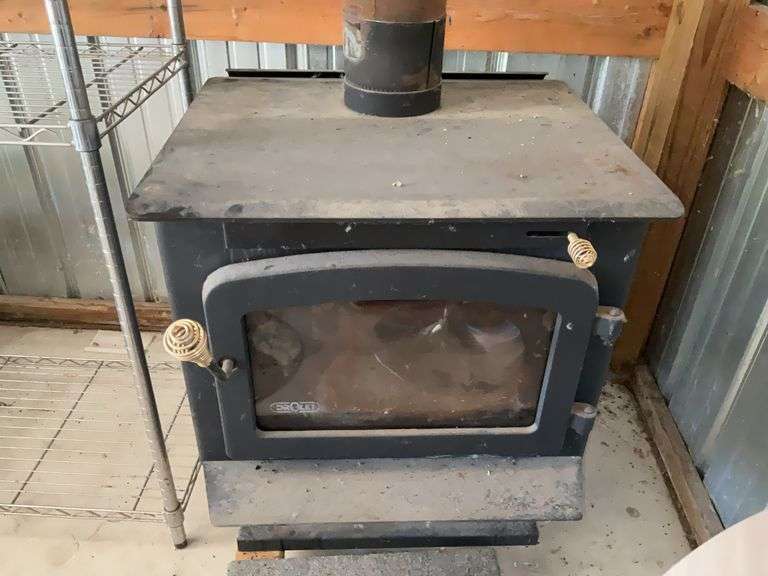O.T.L. Drolet Wood Burning Fireplace, Has Some Piping, Model/SN 1800, 180