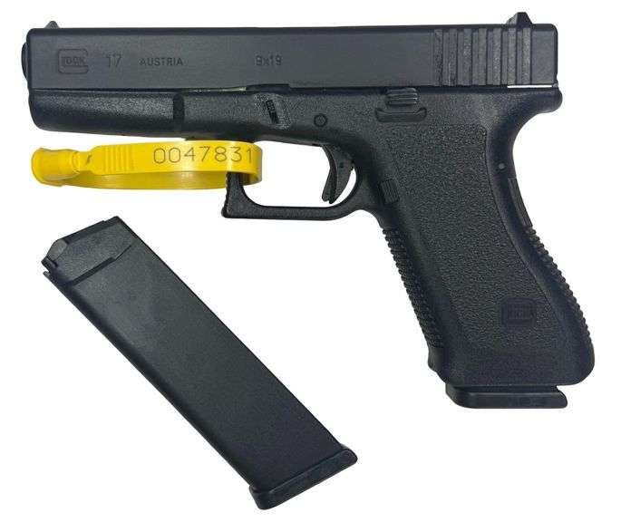 Glock 17 Semi-Automatic Pistol, 9mm, SN: ASE584US, (2) 17+1 Magazines, Easy Loader, Original Case, Original Manual