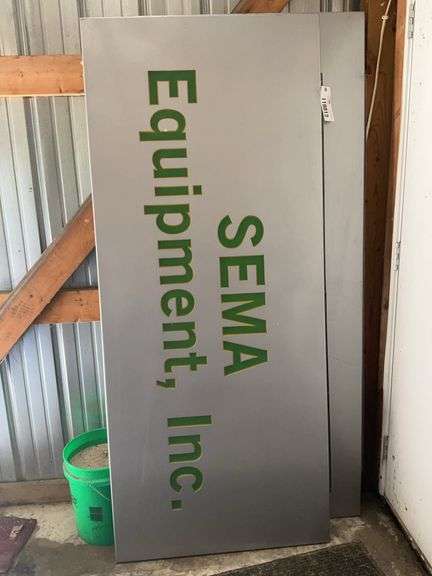 (2)SEMA Equipment Metal Signs Approx. 3’x6’