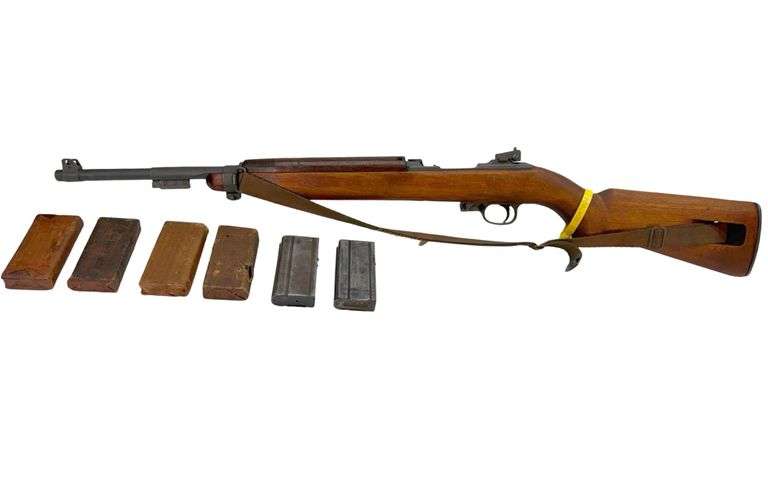 IBM M1 Semi Auto Rifle, .30 Carbine, SN: 3869937, (6) 15 Round Magazines, OD Green/Tan Sling