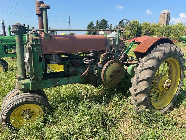 1937 John Deere Unstyled A Gas Tractor, 12.4-36 Rear Tires On Round Spoke R