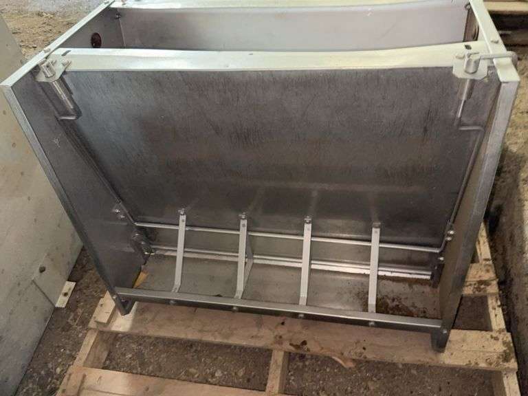 Stainless Steel 30" Double Side Pig Feeder (located hoop building)