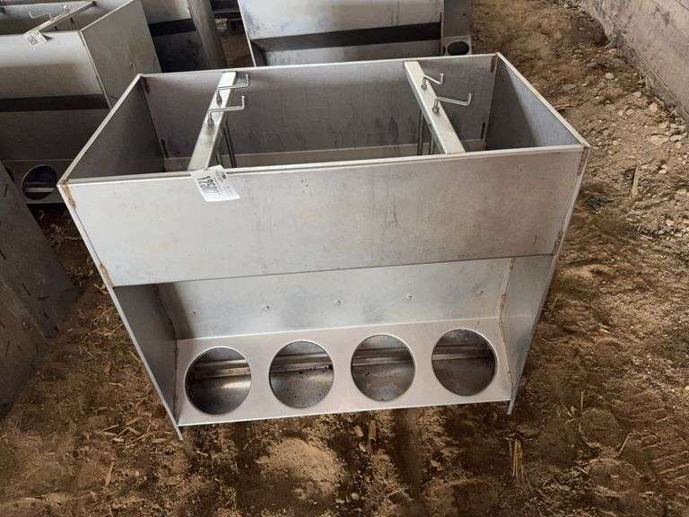 Stainless Steel 40" Double Side Pig Feeder (located hoop building)