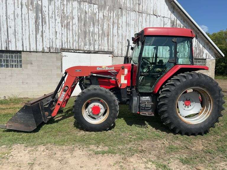 McCormick CX105 MFWD Tractor, Great Bend 2144 Hydraulic Joystick Loader, 18