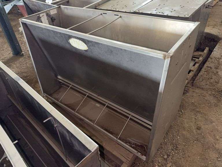 Stainless Steel 50" Double Side Pig Feeder (located hoop building)