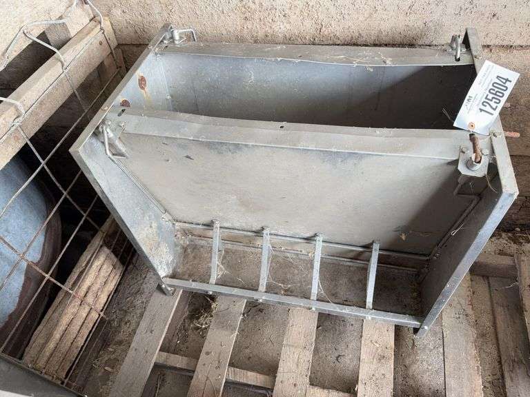 Stainless Steel 30" Double Side Pig Feeder (located hoop building)