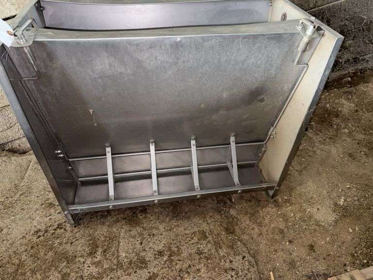 Stainless Steel 30" Double Side Pig Feeder (located hoop building)