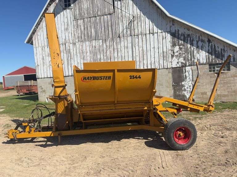 Haybuster 2544 Bale Processor With Blower and Straw Cannon, Rear Loading, 1