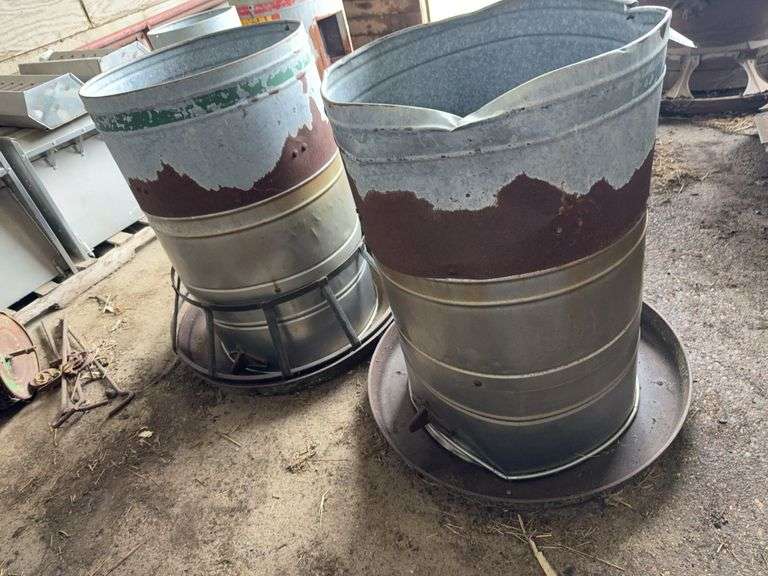 (2) Circular Pig Feeders (located hoop building)