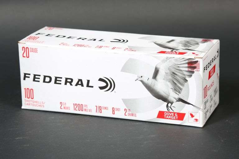 1 Large box Federal 20ga Ammo - Montrose Auction, Inc