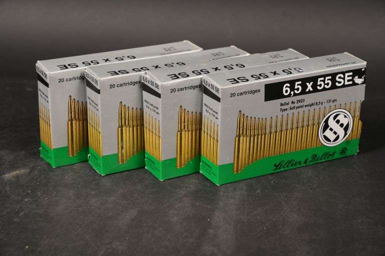 4 Bxs 6.5X55 Ammo - Montrose Auction, Inc