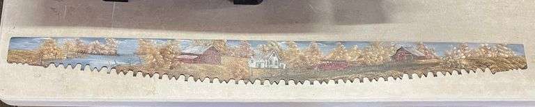 Decorative Painted Saw Blade 61 1/2" Wide