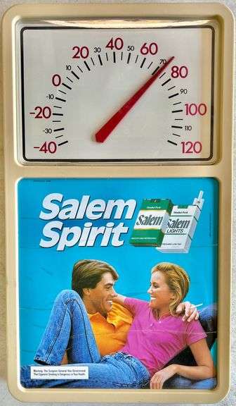 Vintage Salem Spirit Advertising Thermometer