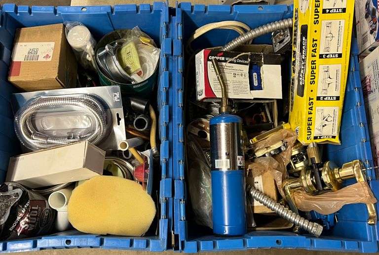 Lot of Misc. Hardware, Plumbing, Electrical, Blow Torch, etc.