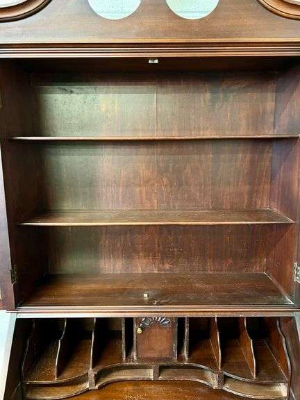 Vintage Maddox Tables Mahogany Drop Front Writing Desk Cabinet