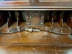 Vintage Maddox Tables Mahogany Drop Front Writing Desk Cabinet