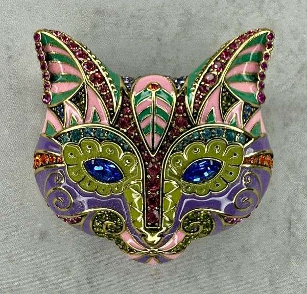 Heidi Daus Cat Pin Brooch with Box