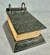 Antique Tiffany Studios New York Zodiac Bronze Desk Set 990 1000 1093