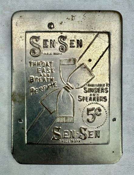 Vintage Sen Sen Candy Gum 5c Metal Bank