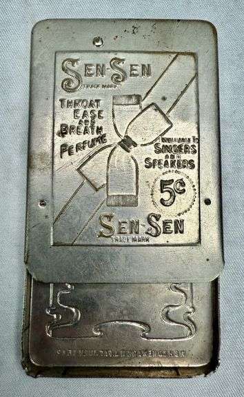 Vintage Sen Sen Candy Gum 5c Metal Bank